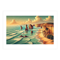 Vintage Australia, Great Ocean Road Poster (Print Only)