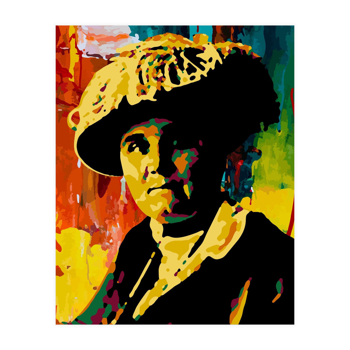 Jane Addams Colorful Abstract Art (Print Only)