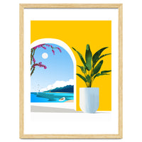 A Peek Ahead, Travel Ocean Beach Sea Tropical, Architecture Arch Boat Summer, Bougainvillea Eclectic Bohemian