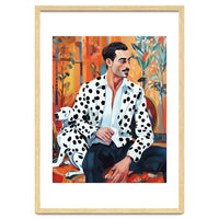 Dalmatian, Dog Pet Fashion Animal Print, Eclectic Man Formal Suit Bohemian Colorful Vintage People