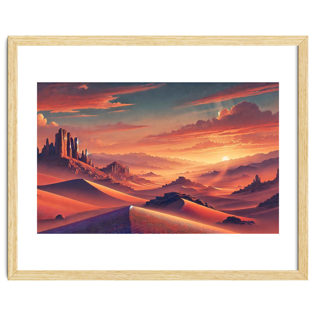 Vintage Chile, Atacama Desert Sunset Poster