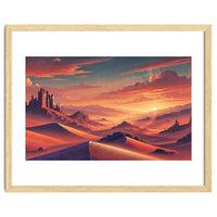 Vintage Chile, Atacama Desert Sunset Poster