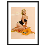 Pinup Woman Is Posing On A Beach thumbnail