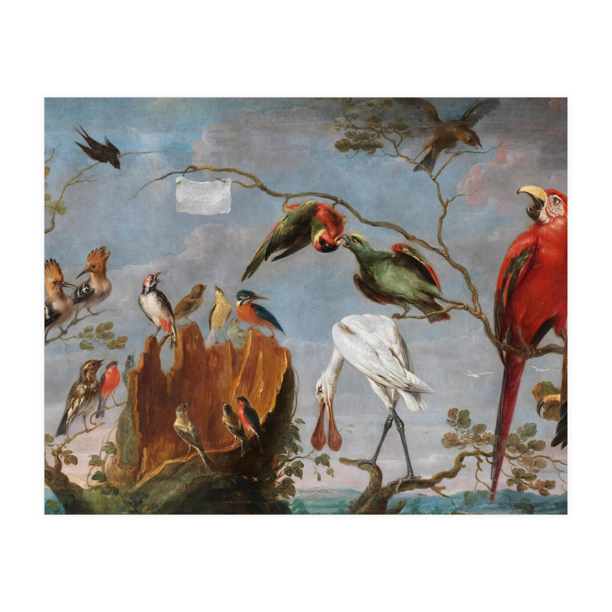 Frans Snyders / 'Concert of the Birds', 17th century, Flemish School, Oil on canvas. (Print Only)