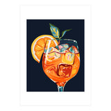 Hawaiian Cocktail, Fresh Orange Fruity Mimosa, Pop Of Color Food Bohemian Eclectic Modern Drink (Print Only) thumbnail