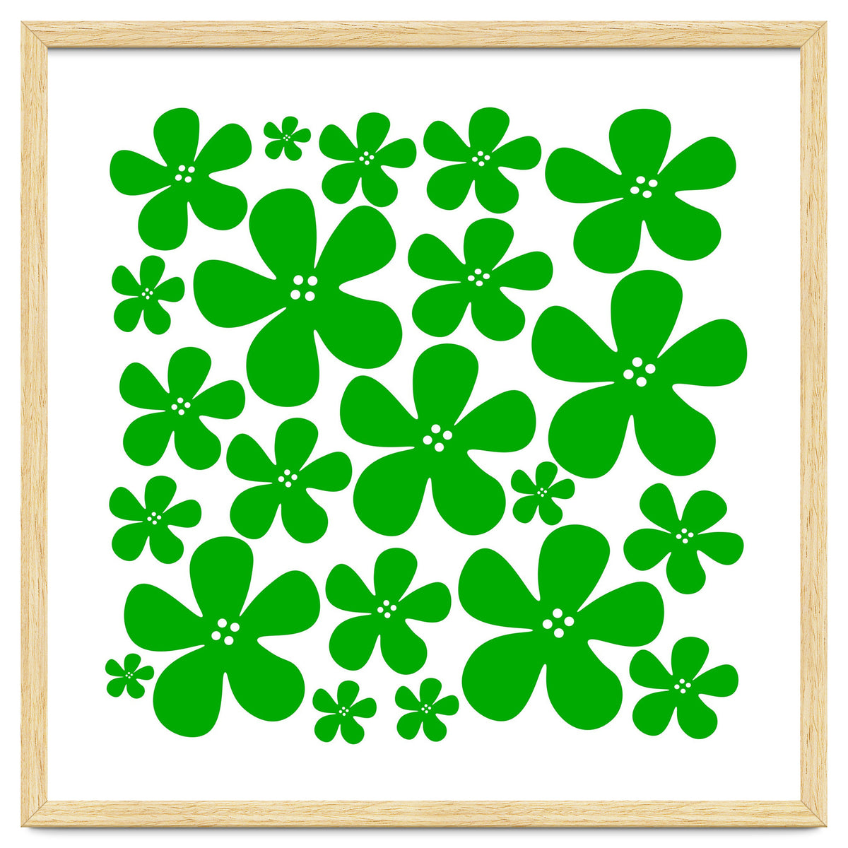 Green Flowers Pattern