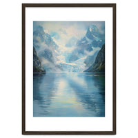 Ethereal Descent: The Glimmering Silence of the Ancient Glacial Fjord
