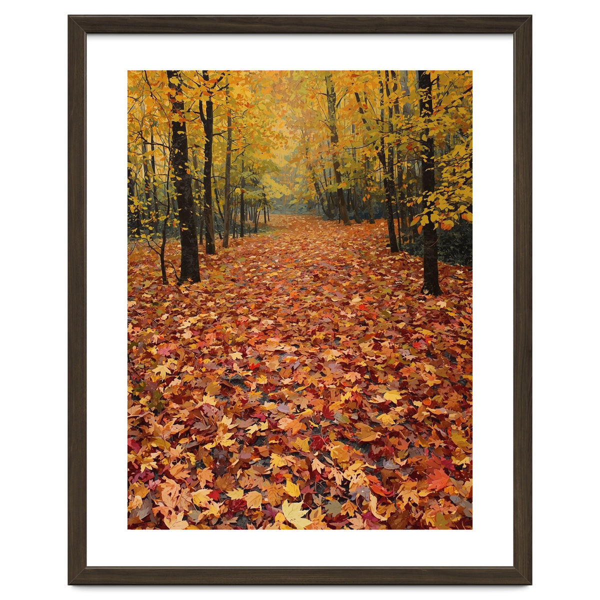 Ethereal Autumn Forest Path
