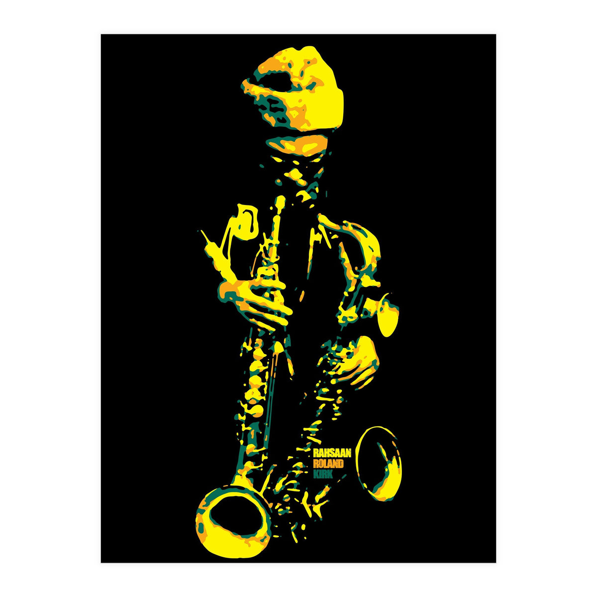 Rahsaan Roland Kirk in Pop Art (Print Only)