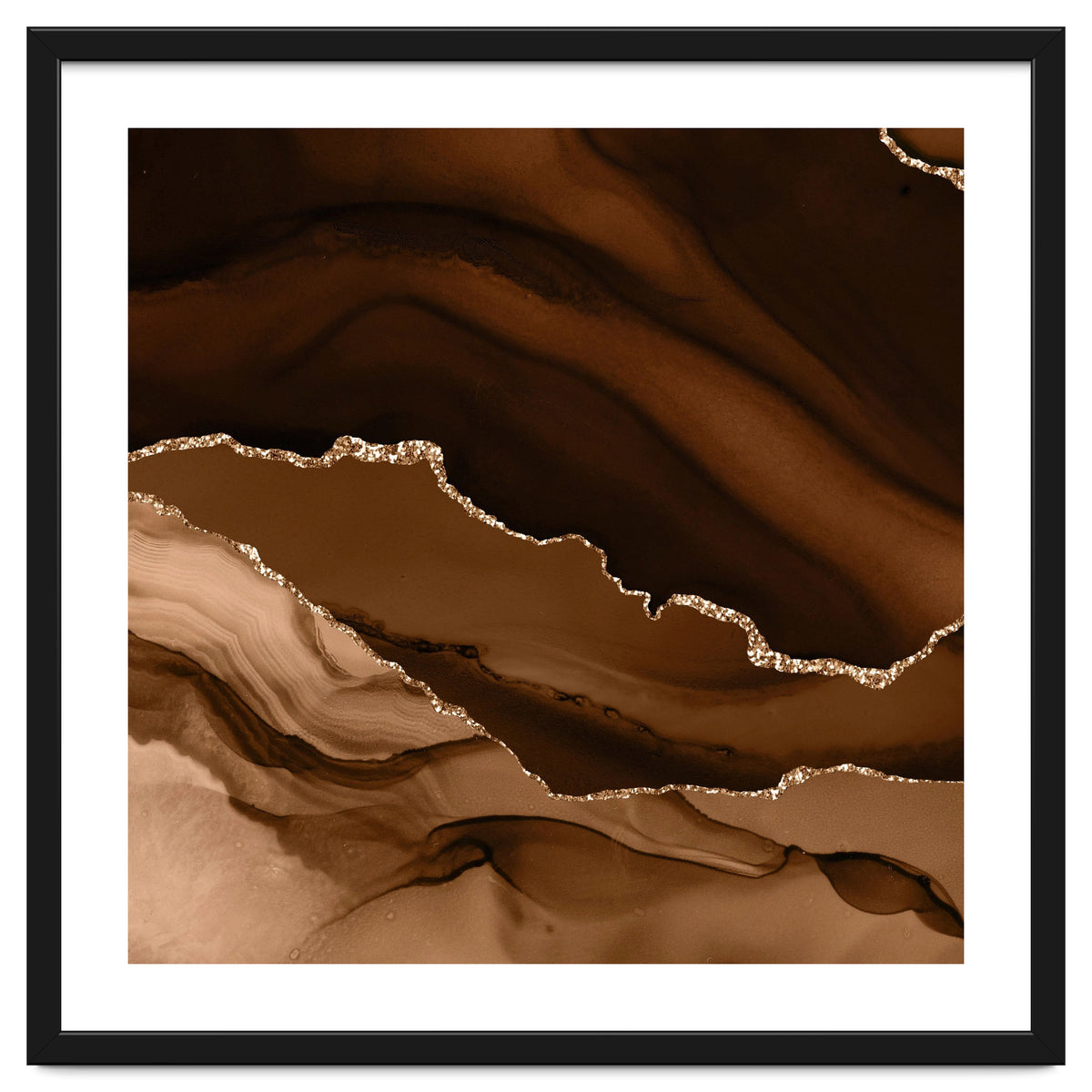 Brown & Gold Agate Texture 12