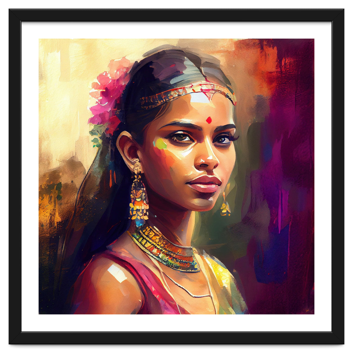 Golden Garland Sinhalese Portrait