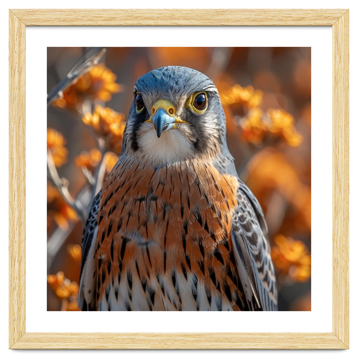 Close Up Of A Kestrel Bird Of Prey