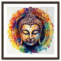 Rainbow Mandala Buddha Portrait