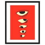 Abstract Eyes on Red Background thumbnail