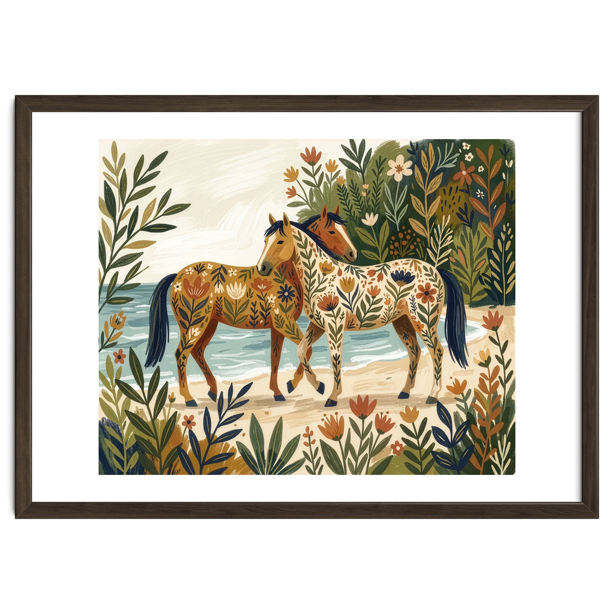 Horses In Blooming Paradise