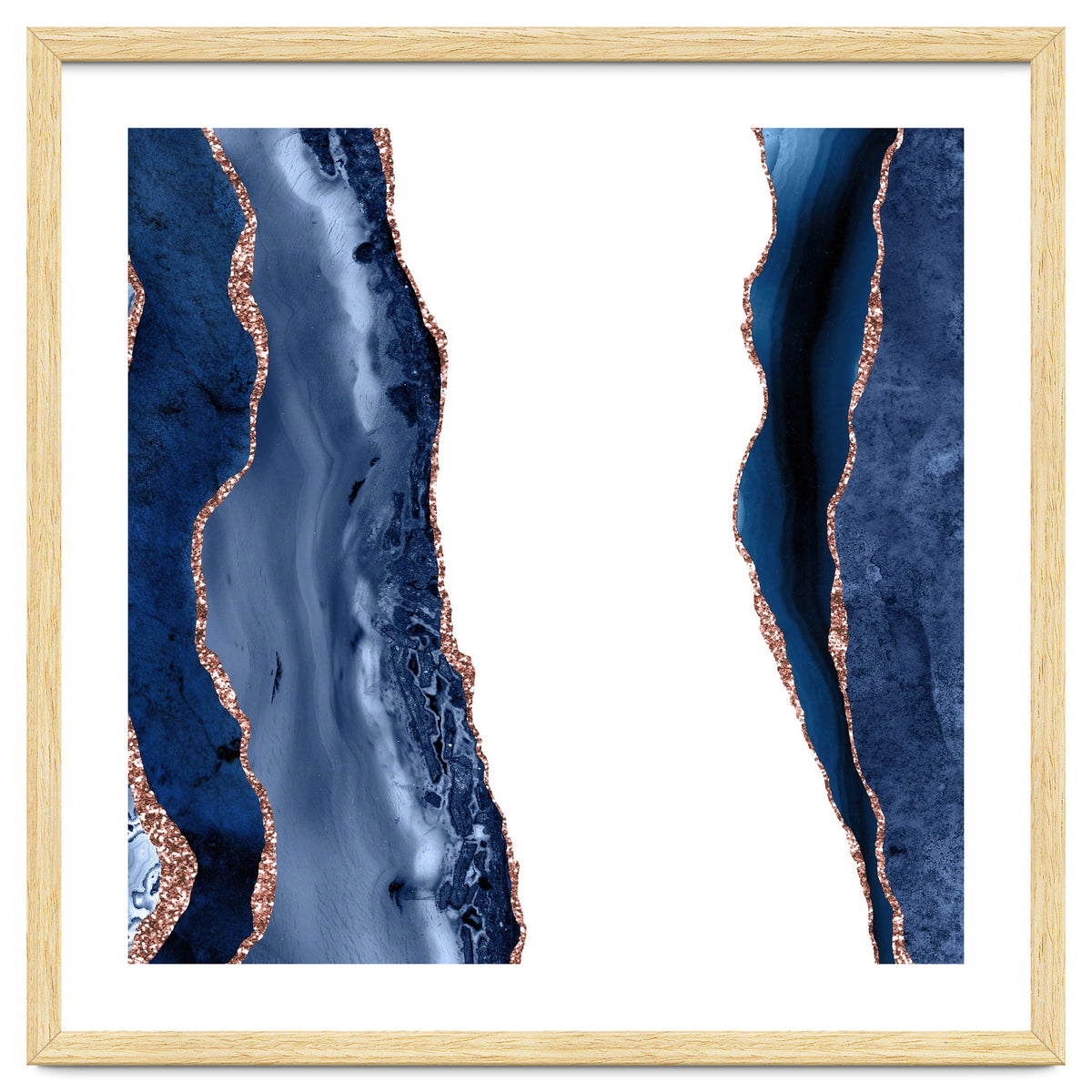 Navy & Rose Gold Agate Texture 28
