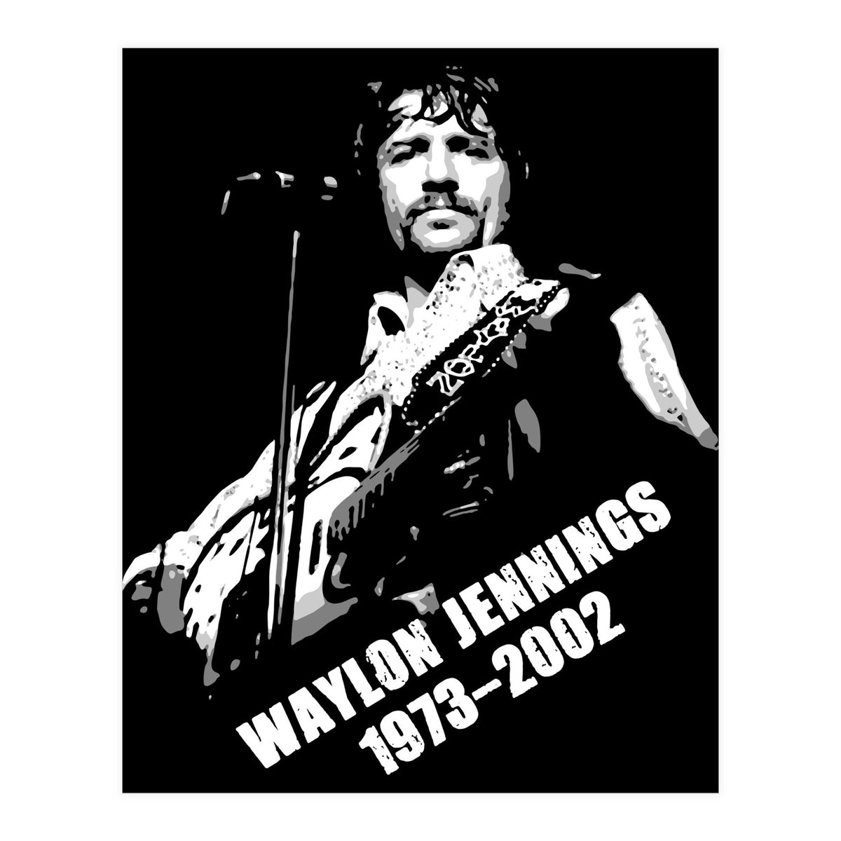 Waylon Jennings American Musician Legend (Print Only)