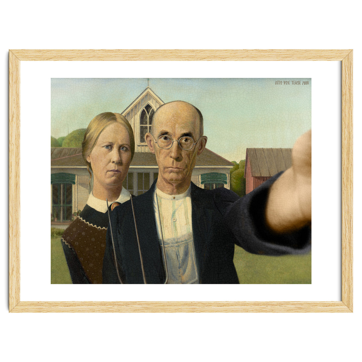 American Gothic - Grant Wood - Selfie