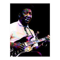 Muddy Waters American Blues Singer Legend Colorful Art (Print Only)