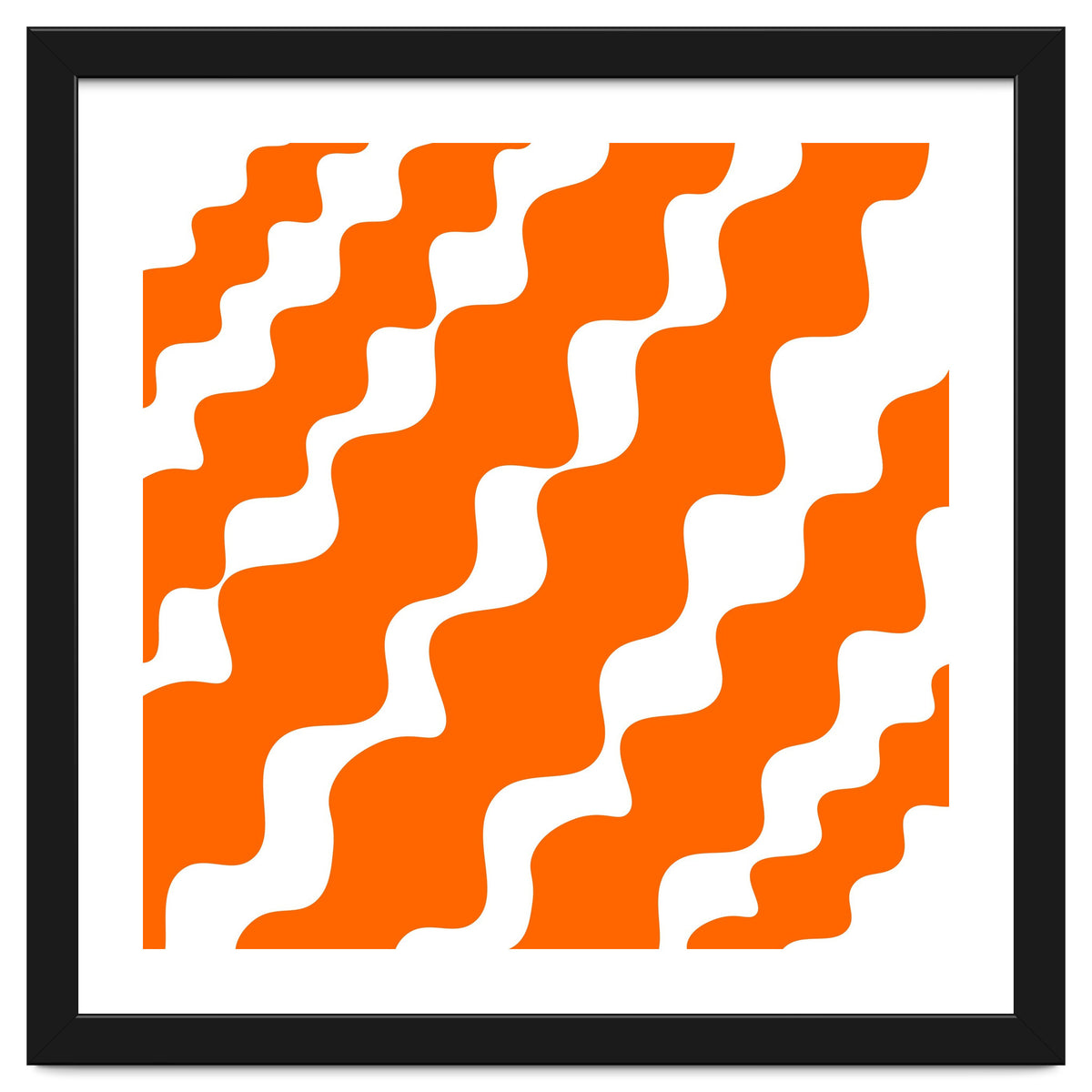 Slanting Orange Wavy Pattern