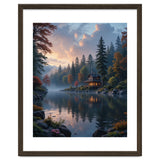 Serene Lakeside Retreat in Autumn Forest thumbnail