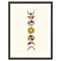 Floral Phases Of The Moon