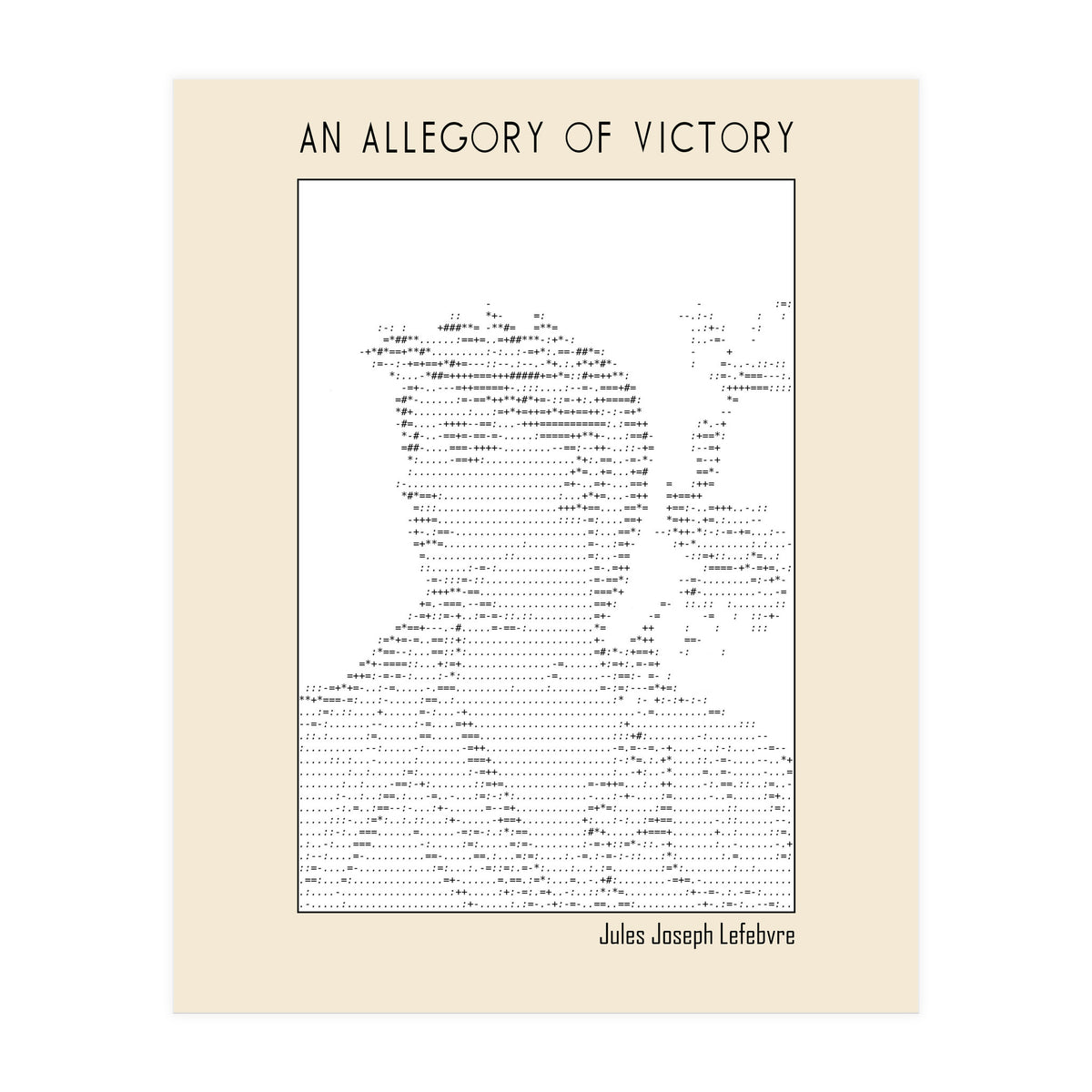 An Allegory Of Victory – Jules Joseph Lefebvre Ascii Art (Print Only)