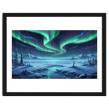Arctic Glow: Northern Lights Winter Landscape thumbnail