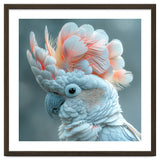Close Up Of A White Cockatoo With Pink Crest thumbnail