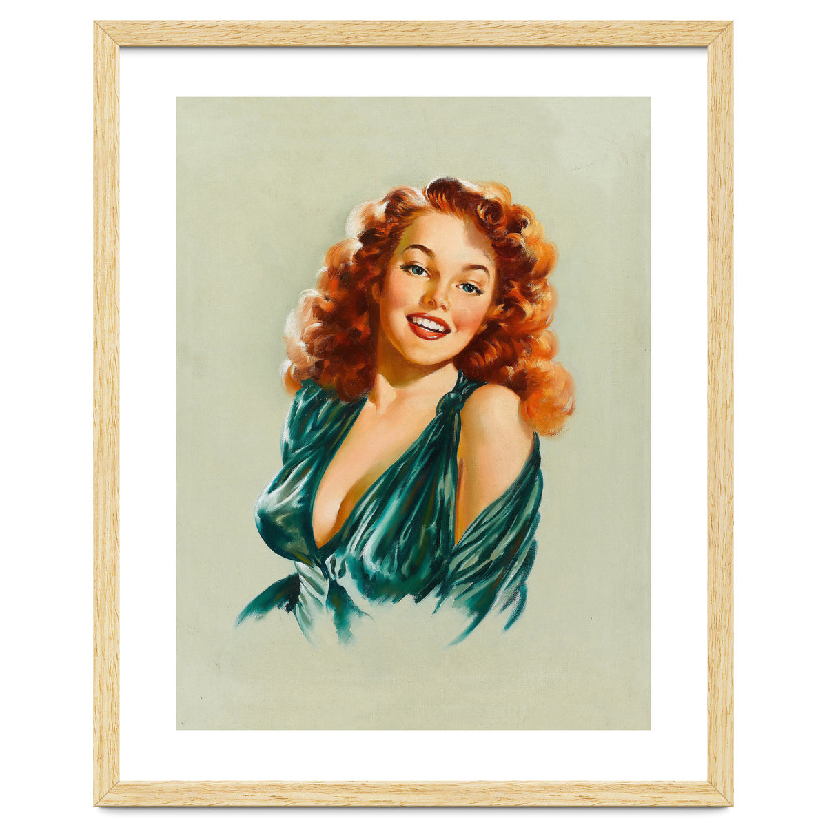 Portrait Of A Redhead Pinup Woman