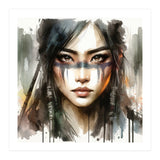 Ethereal Asian Warrior Gaze (Print Only) thumbnail