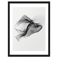 Abstract Black Flowing Fabric Wave