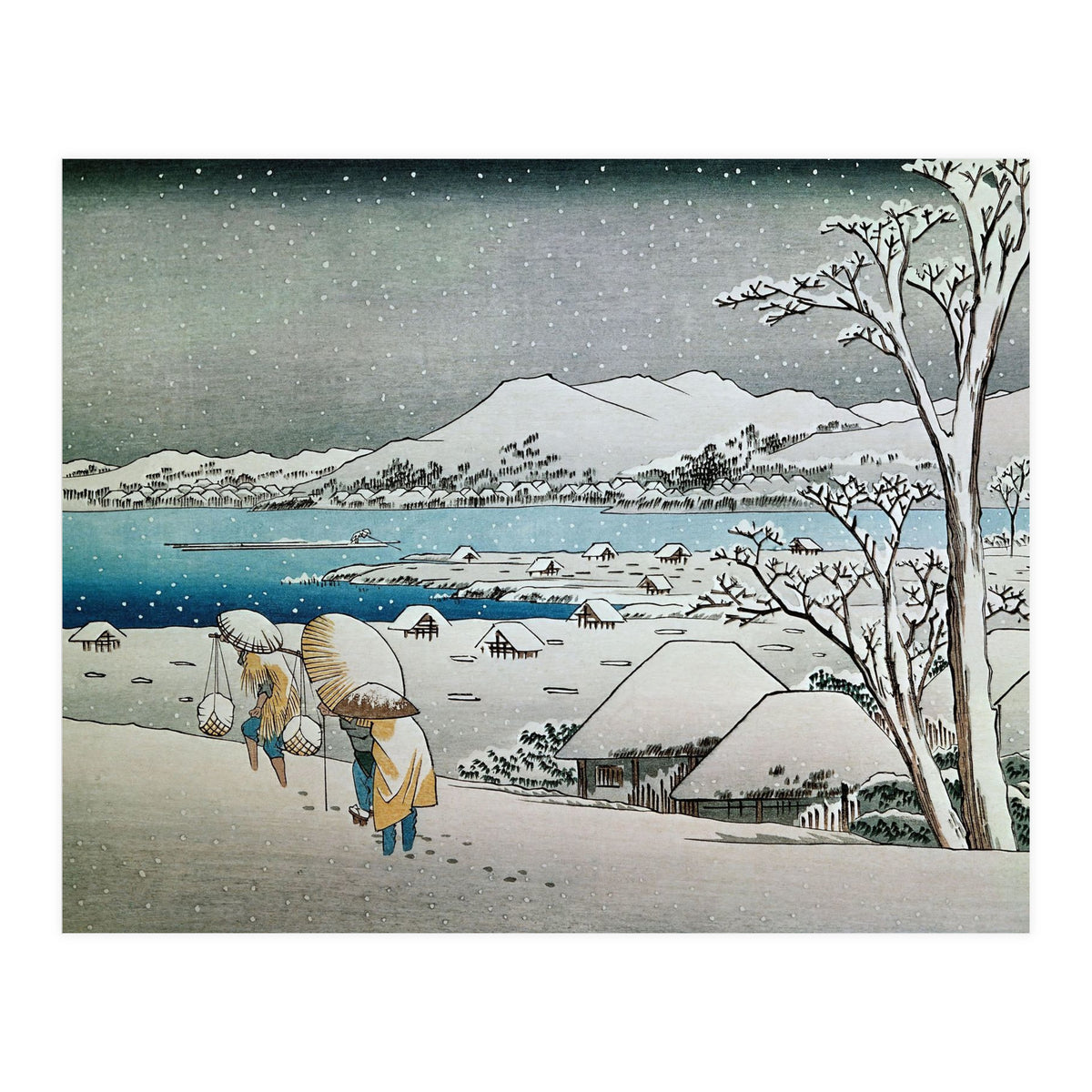 SNOW LANDSCAPE - JAPANESE ENGRAVING - 19TH CENTURY. (Print Only)