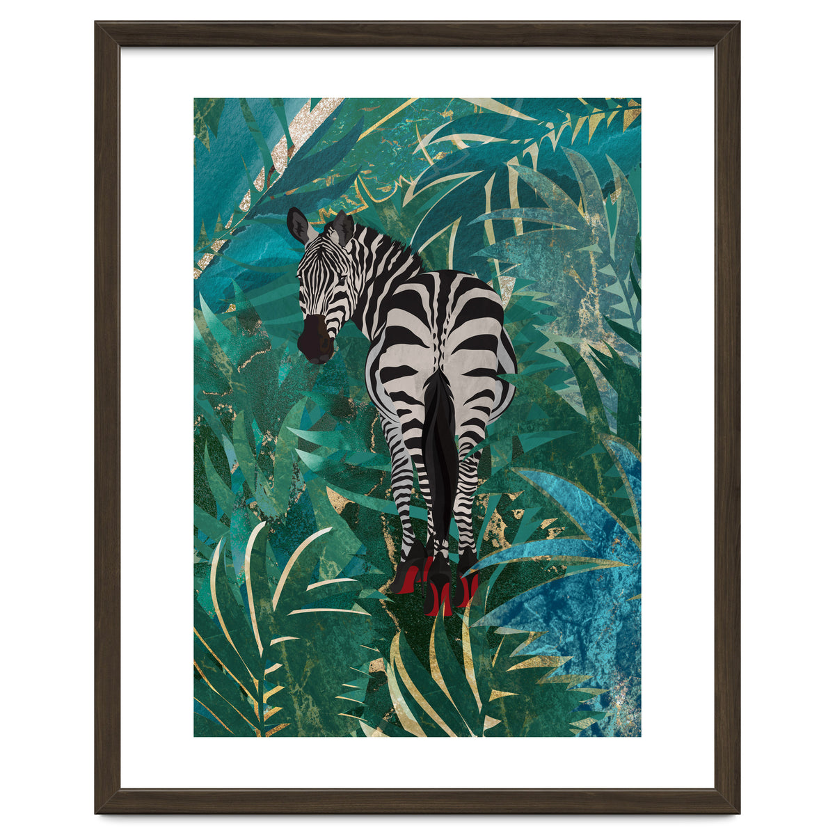 Zebra in the Jungle Heels