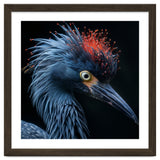 Blue Heron Bird Head With Orange Crown thumbnail