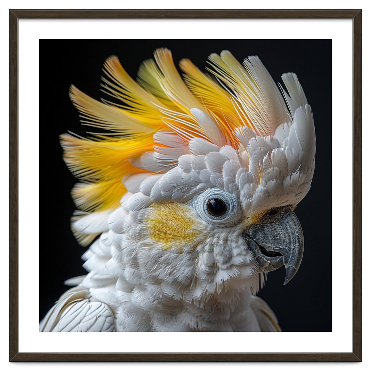 Close Up Of A Cockatoo With Yellow Crest