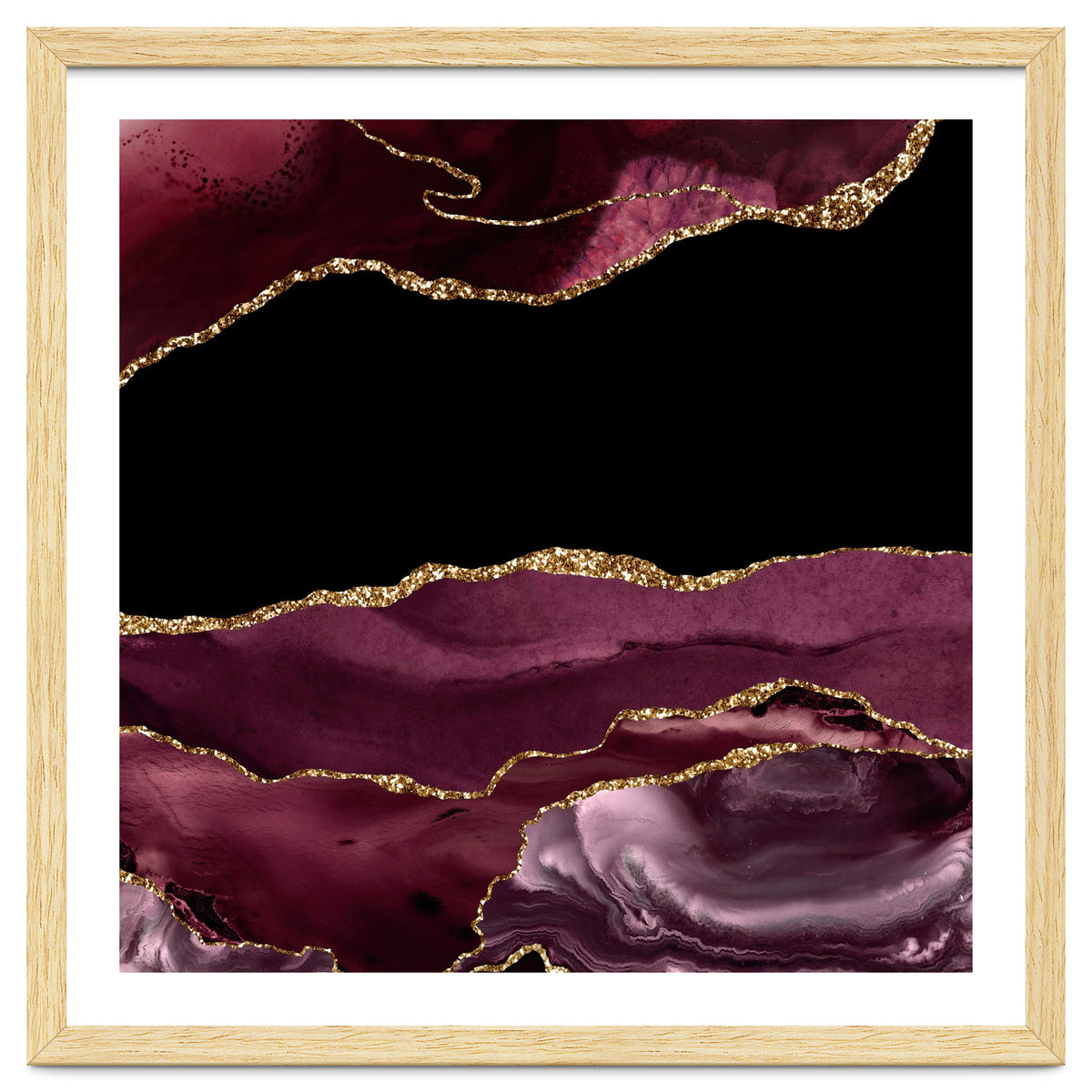 Burgundy & Gold Agate Texture 16
