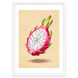 Dragonfruit, Watercolor Illustration, Tropical Pink Art thumbnail