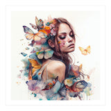 Butterfly Muse Watercolor Portrait (Print Only) thumbnail