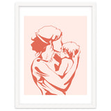 Motherhood, Human Emotion Line Art, Mother Parents Child Baby, Love Care Expression Bohemian Concept thumbnail