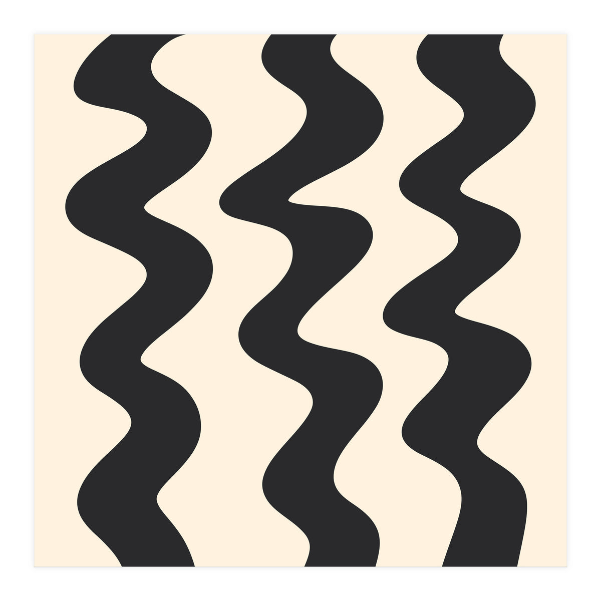 Squiggly Lines - monochrome (Print Only)