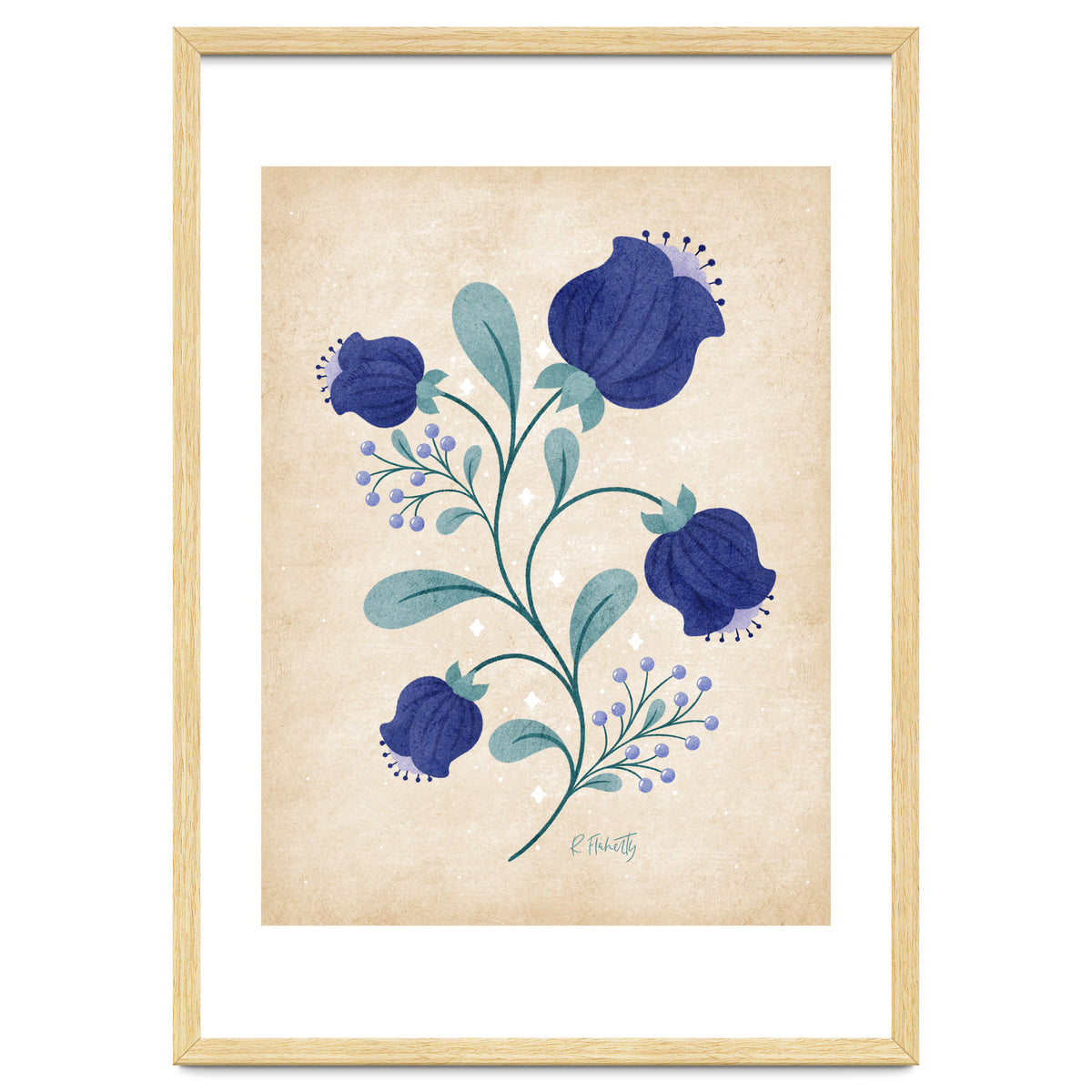 Blue Anemones Print Copy