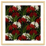 Red and White Spider Lily Flower Print Elegant Botanical Japanese Inspired Floral Artwork thumbnail