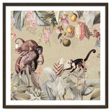 Vintage Exotic Monkeys In African Jungle Landscape thumbnail