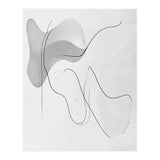Abstract Black And White Flowing Lines And Shapes (Print Only) thumbnail