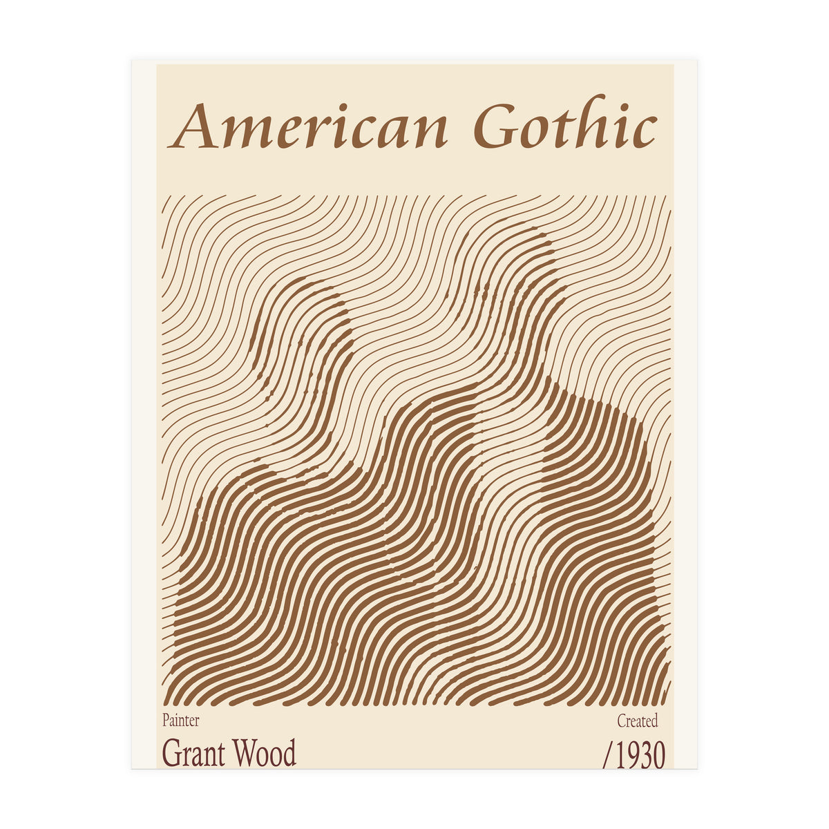 American Gothic – Grant Wood (1930) (Print Only)