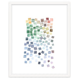 Watercolor Geometric Square Shapes Blue thumbnail