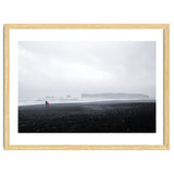 Family walking on the black sand beach - Iceland thumbnail