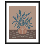 Modern Vase with Tropical Leaves thumbnail