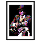 John Lee Hooker American Blues Musician Legend Colorful Art thumbnail